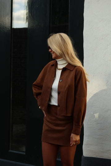 Jasje suede Olivia - Bruin