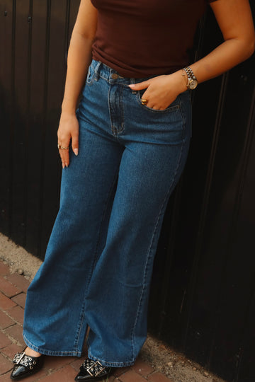 Wide leg Hailey - Blauw