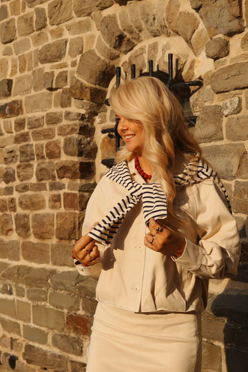 Jasje suede Olivia - Creme