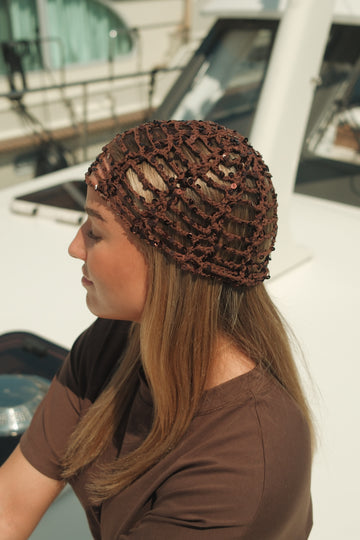 Crochet Beanie Baye - Bruin
