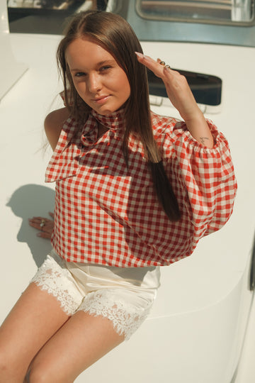 Blouse Flarel - Rood