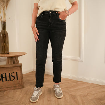 Mom jeans denim Cato - Zwart