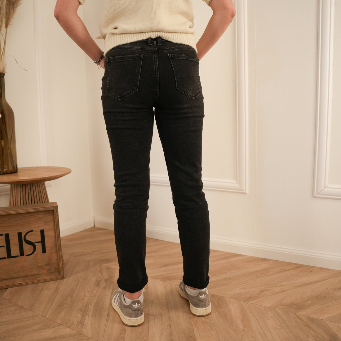 Mom jeans denim Cato - Zwart