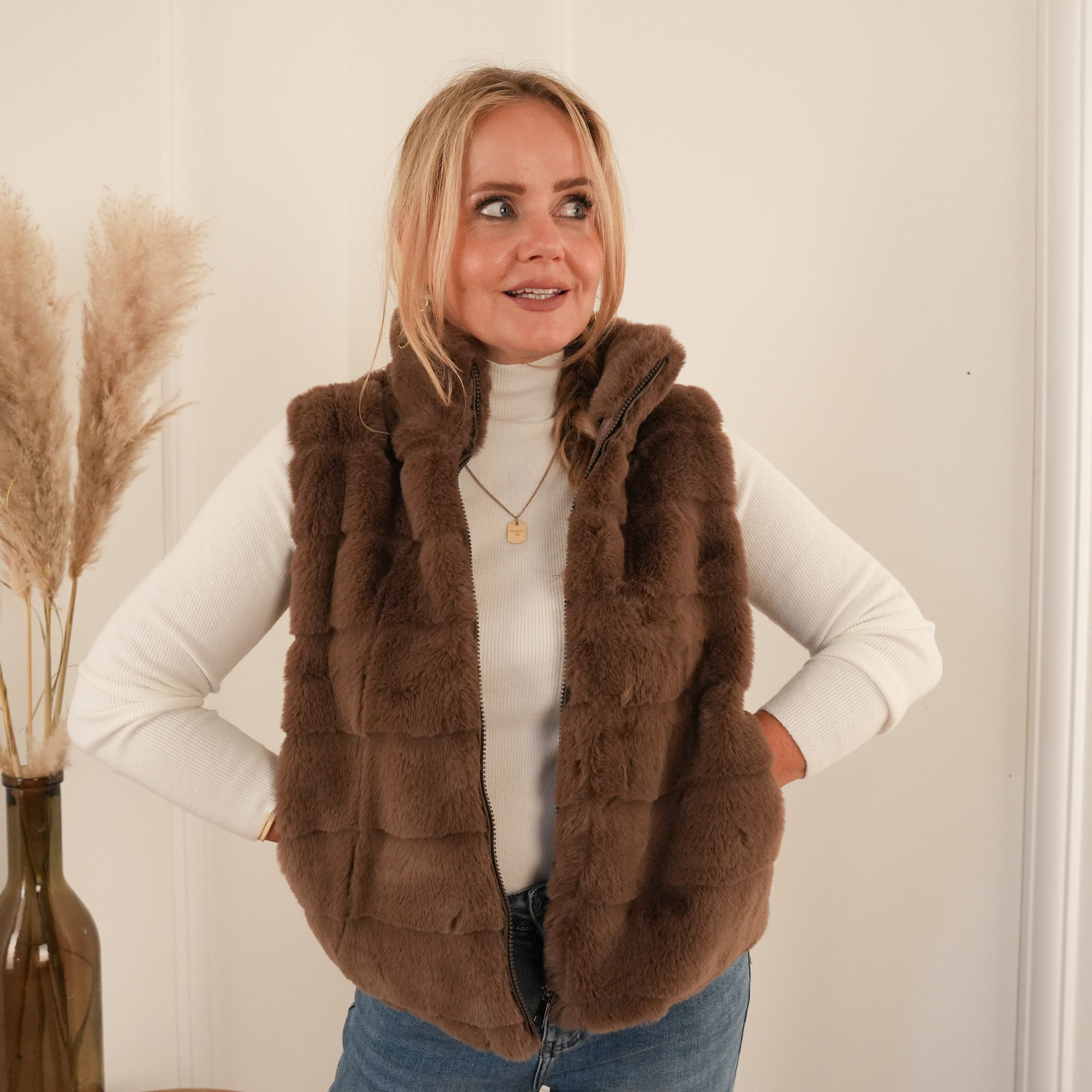 Gilet faux Sam - Bruin