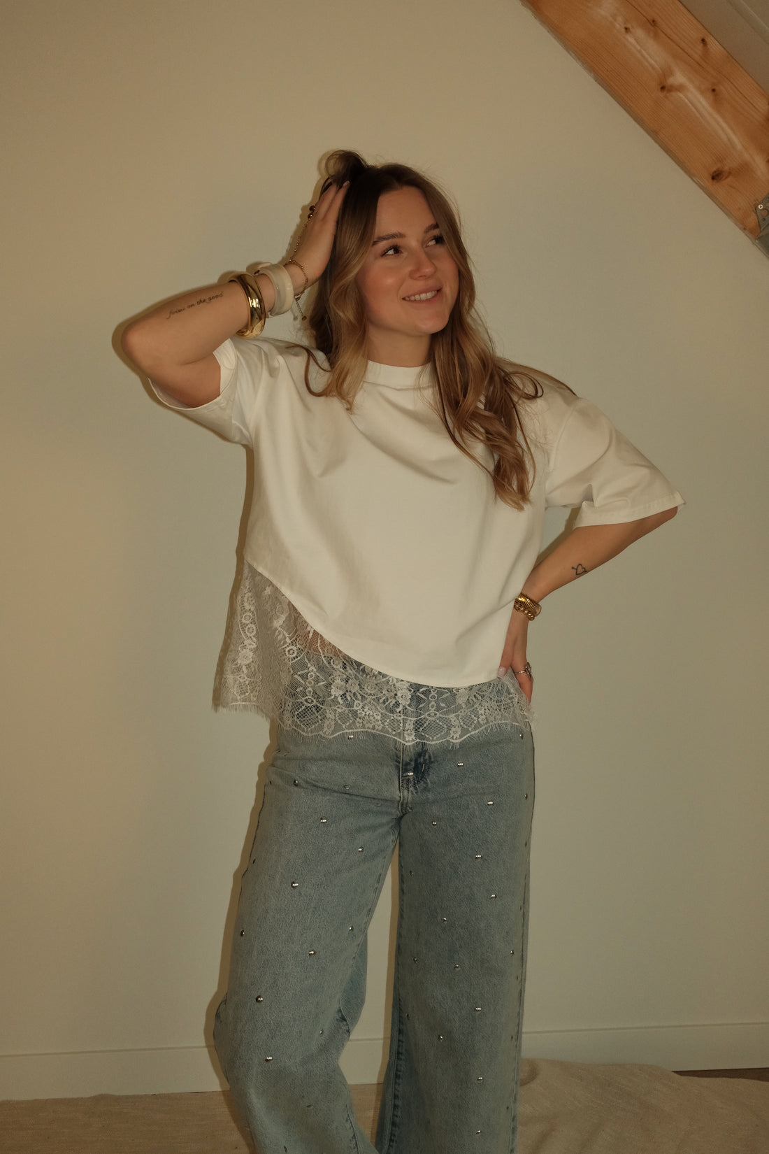 Wide leg jeans Gina - Blauw