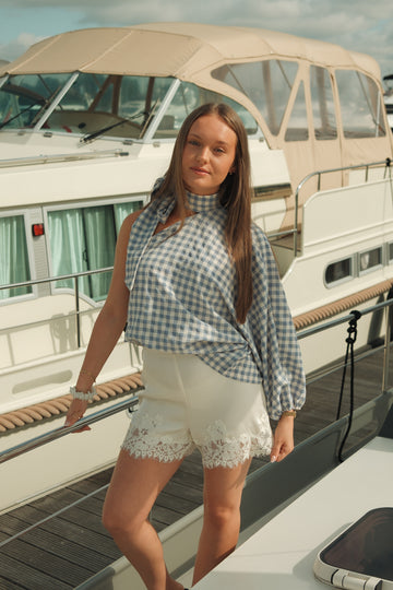 Blouse Flarel - Blauw