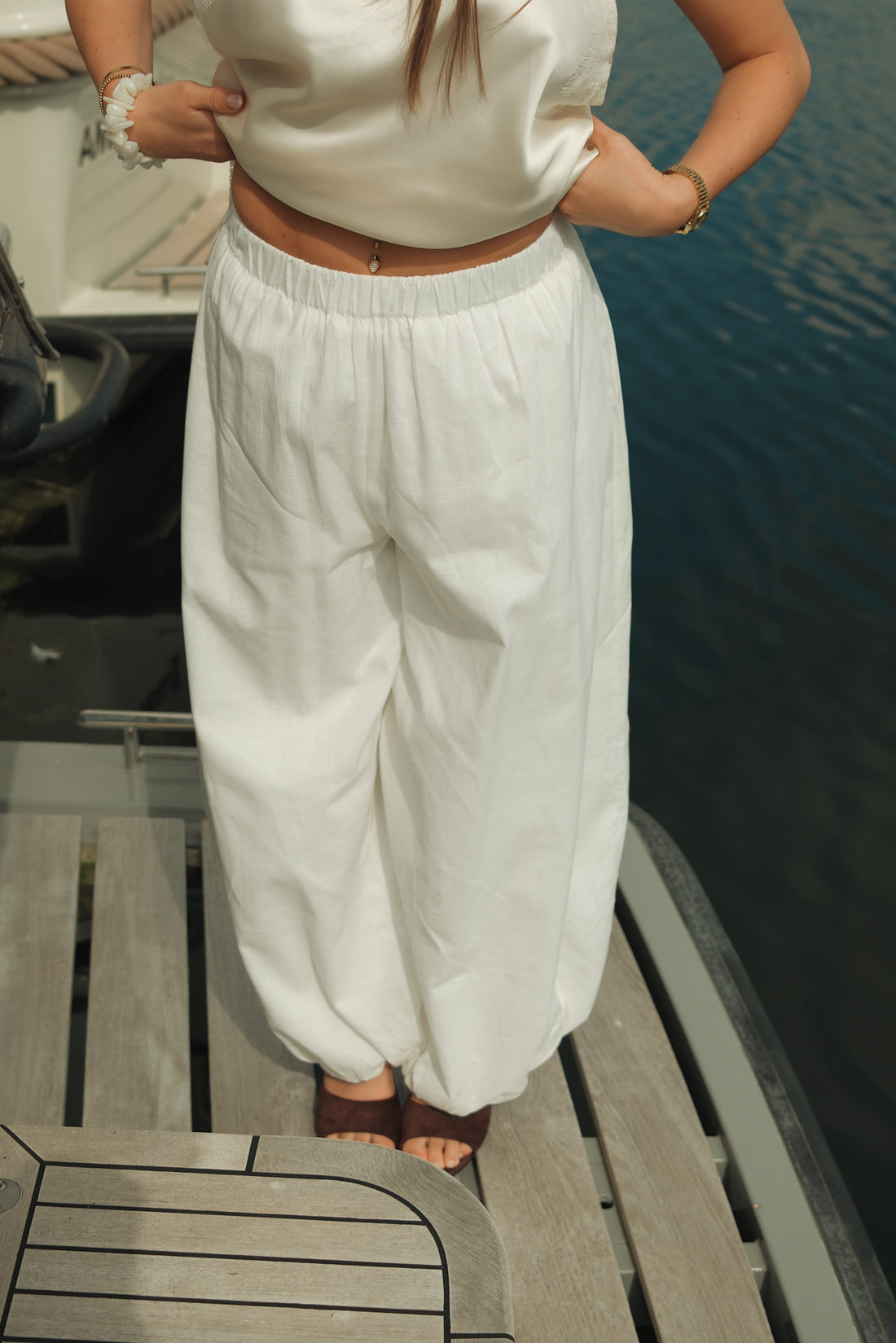 Pantalon Ocean - Wit