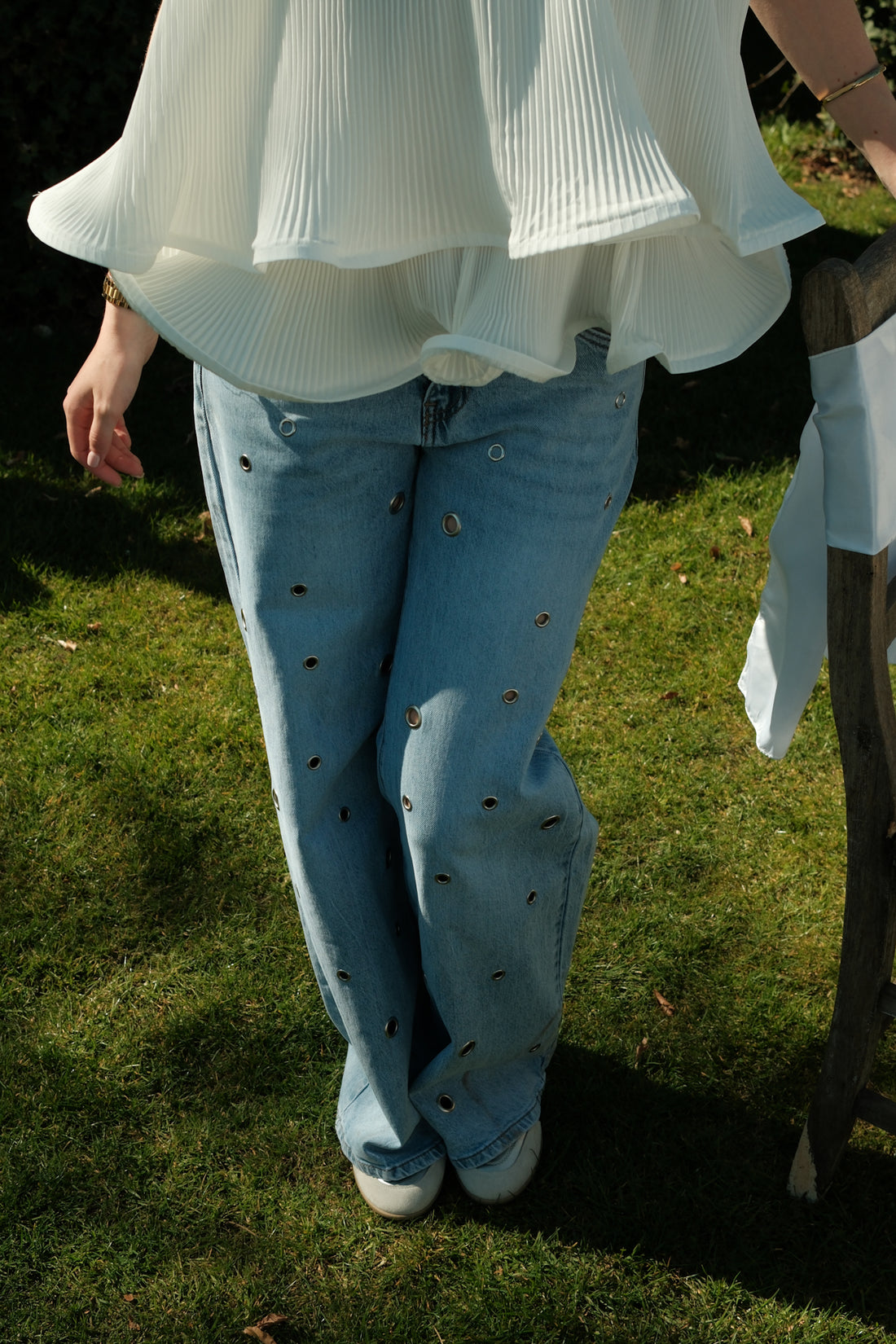 Wide leg jeans Isa - Blauw