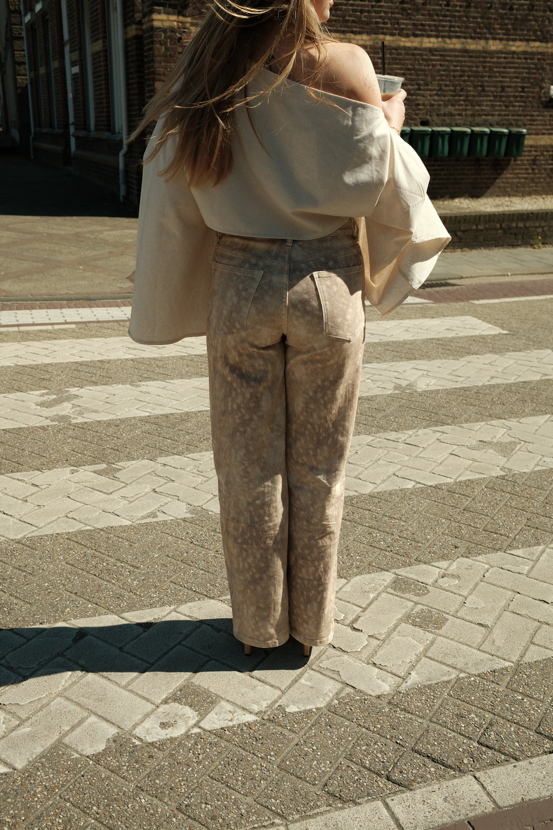 Wide leg jeans Bambi - Beige