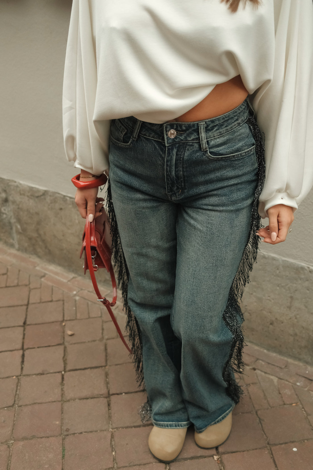 Wide leg Flora - Blauw