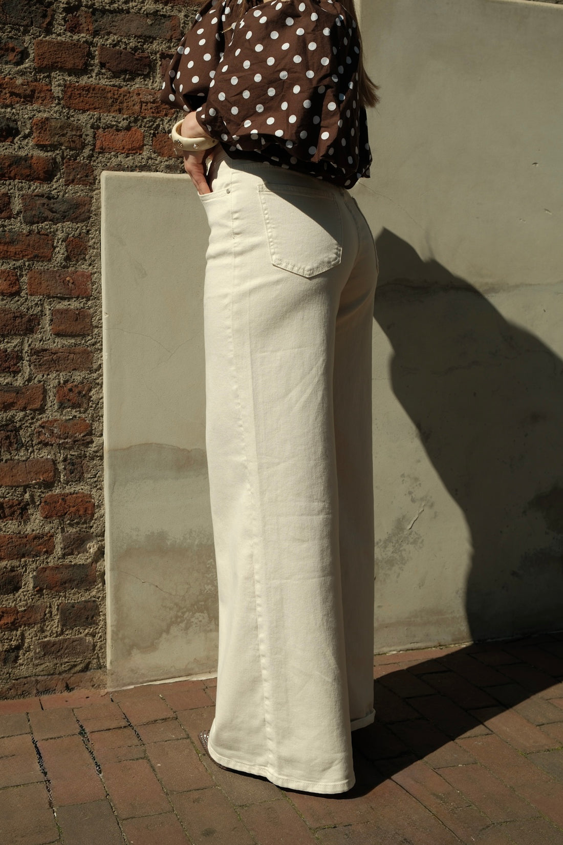 Wide leg jeans Luma - Beige
