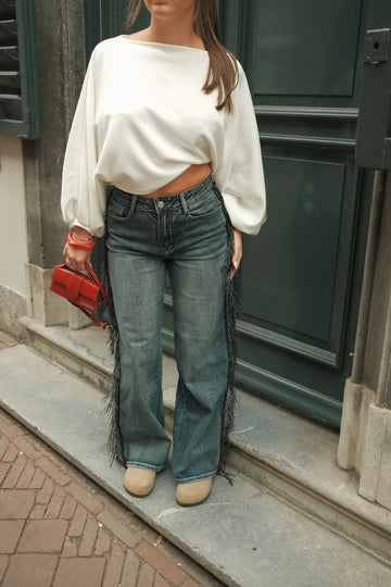 Wide leg Flora - Blauw