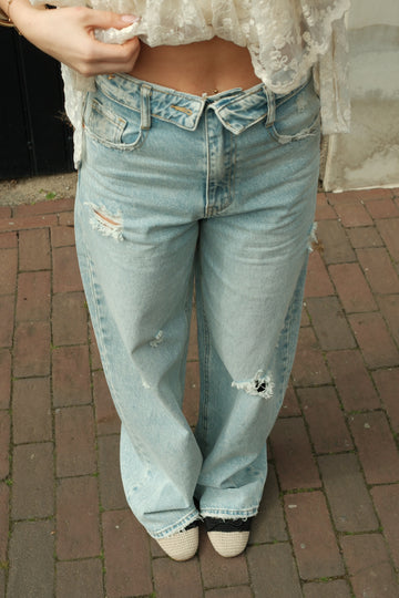 Straight leg jeans Jovi - Distressed Denim