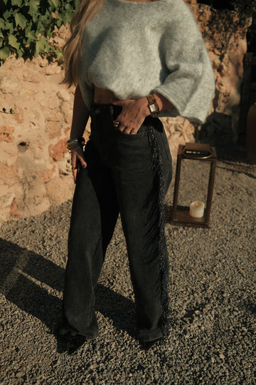 Wide leg Flora - Zwart