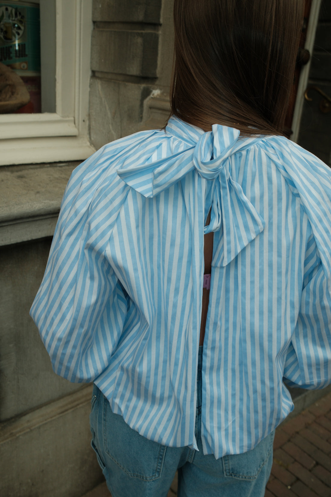 Blouse Babe - Striped blauw