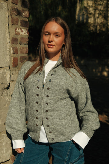 Cardigan Knit Noor - Grijs