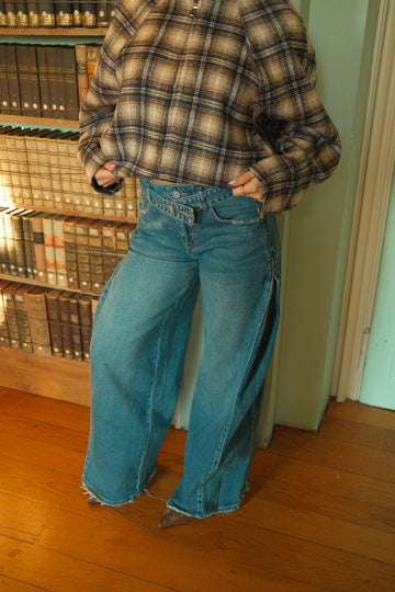 Wide Leg Jeans Mae - Blauw