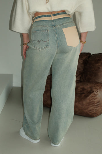 Wide leg jeans Saar - Lichtblauw