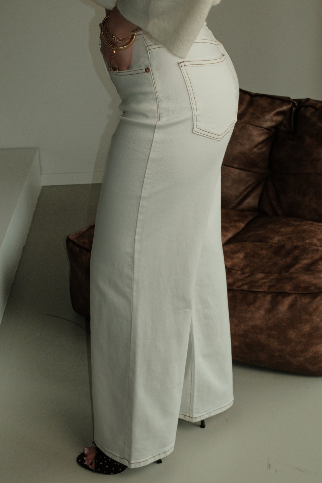 Wide leg jeans Meave - Wit