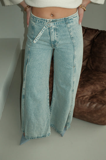 Wide leg jeans Mia - Lichtblauw