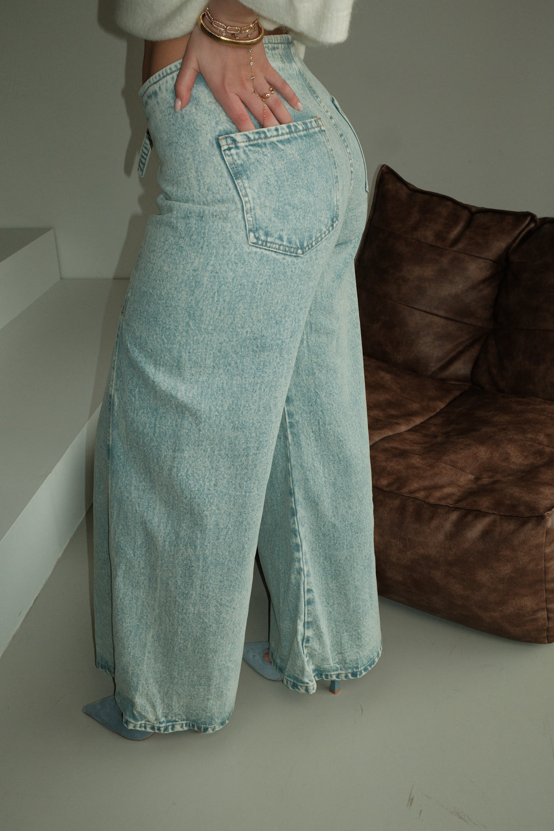 Wide leg jeans Mia - Lichtblauw
