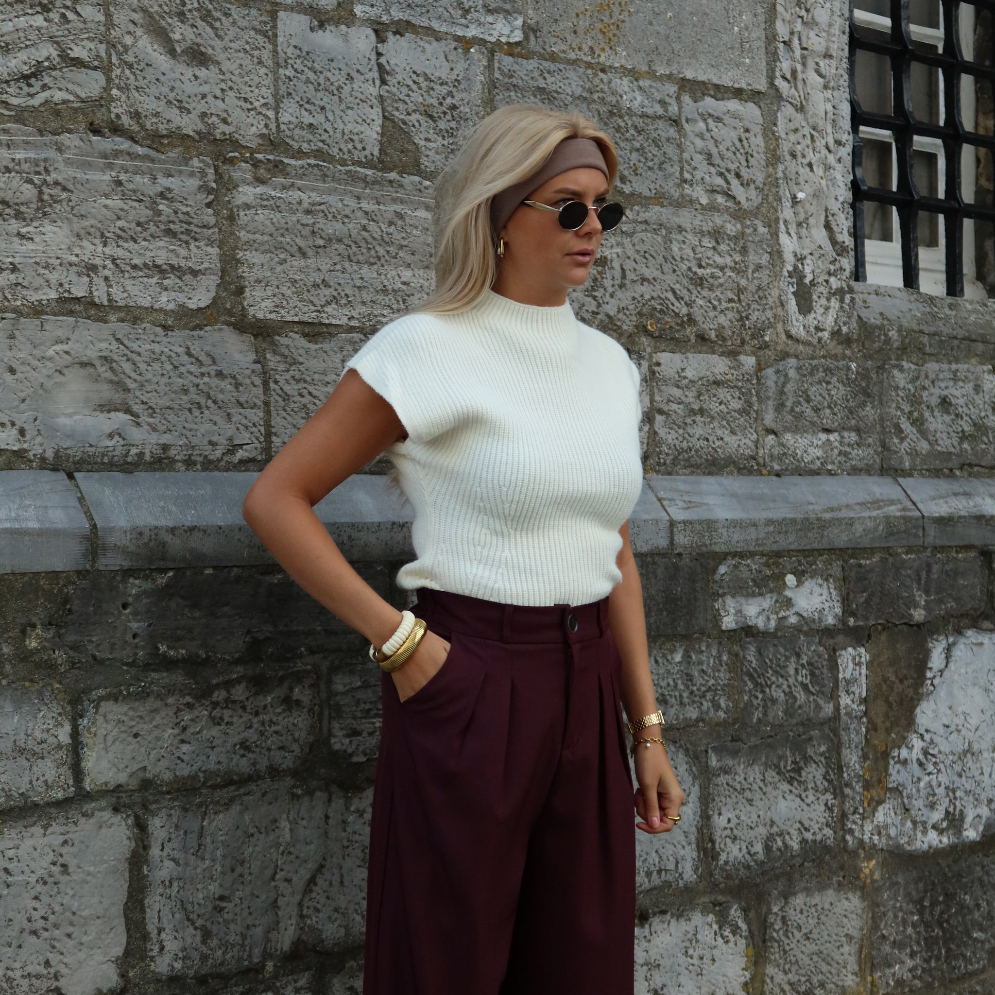 Pantalon Lou - Bordeaux