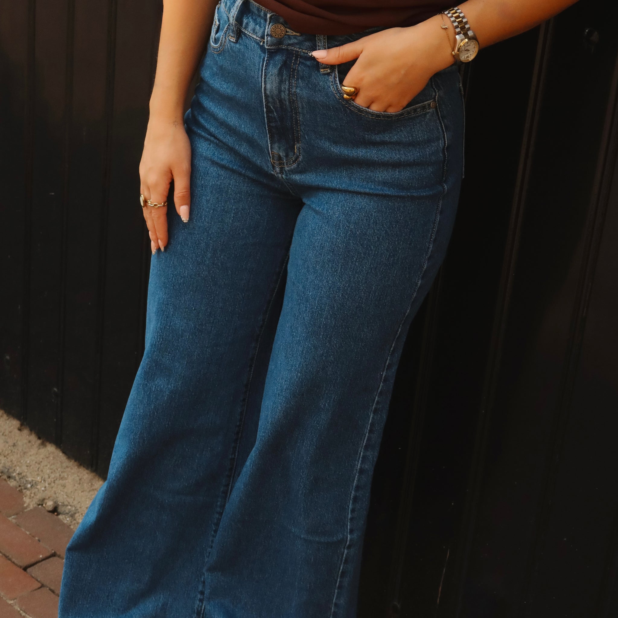 Wide leg Hailey - Blauw