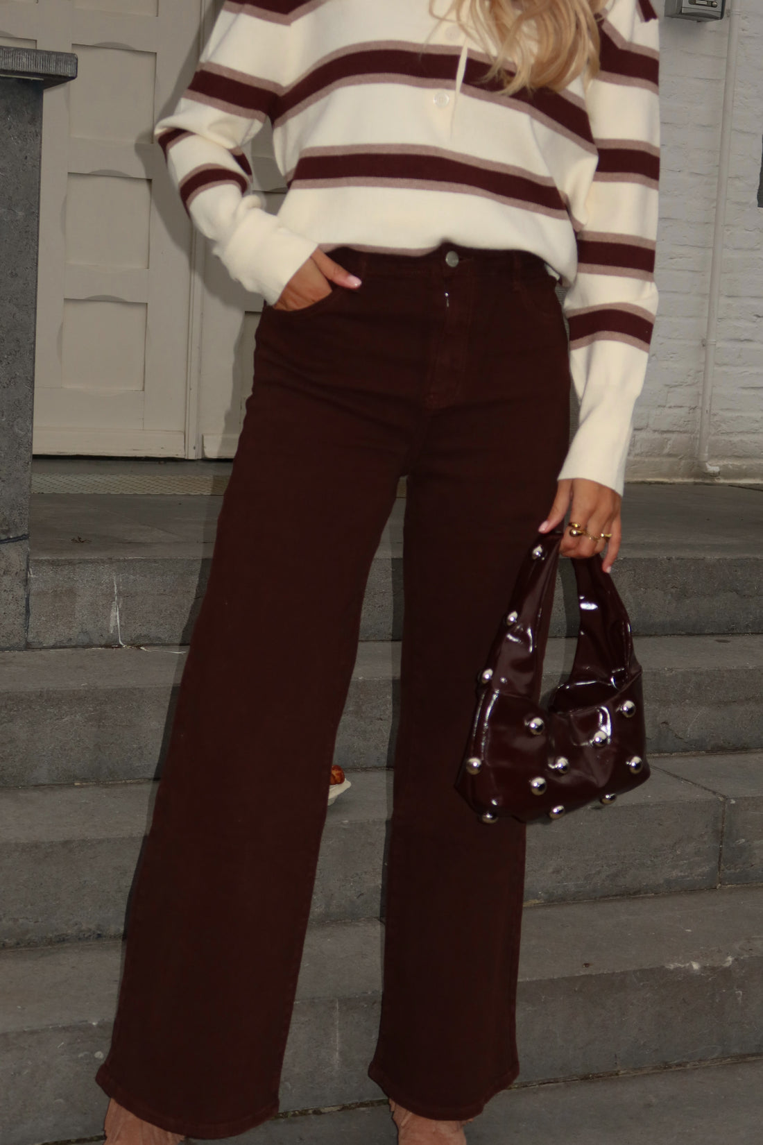 Wide leg Pia - Bruin