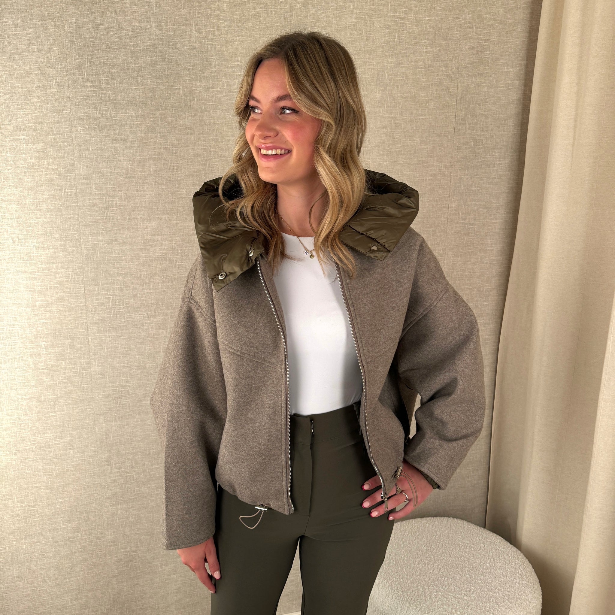 Jasje bomber Riva - Khaki groen