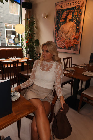 Lace top Pure - Creme