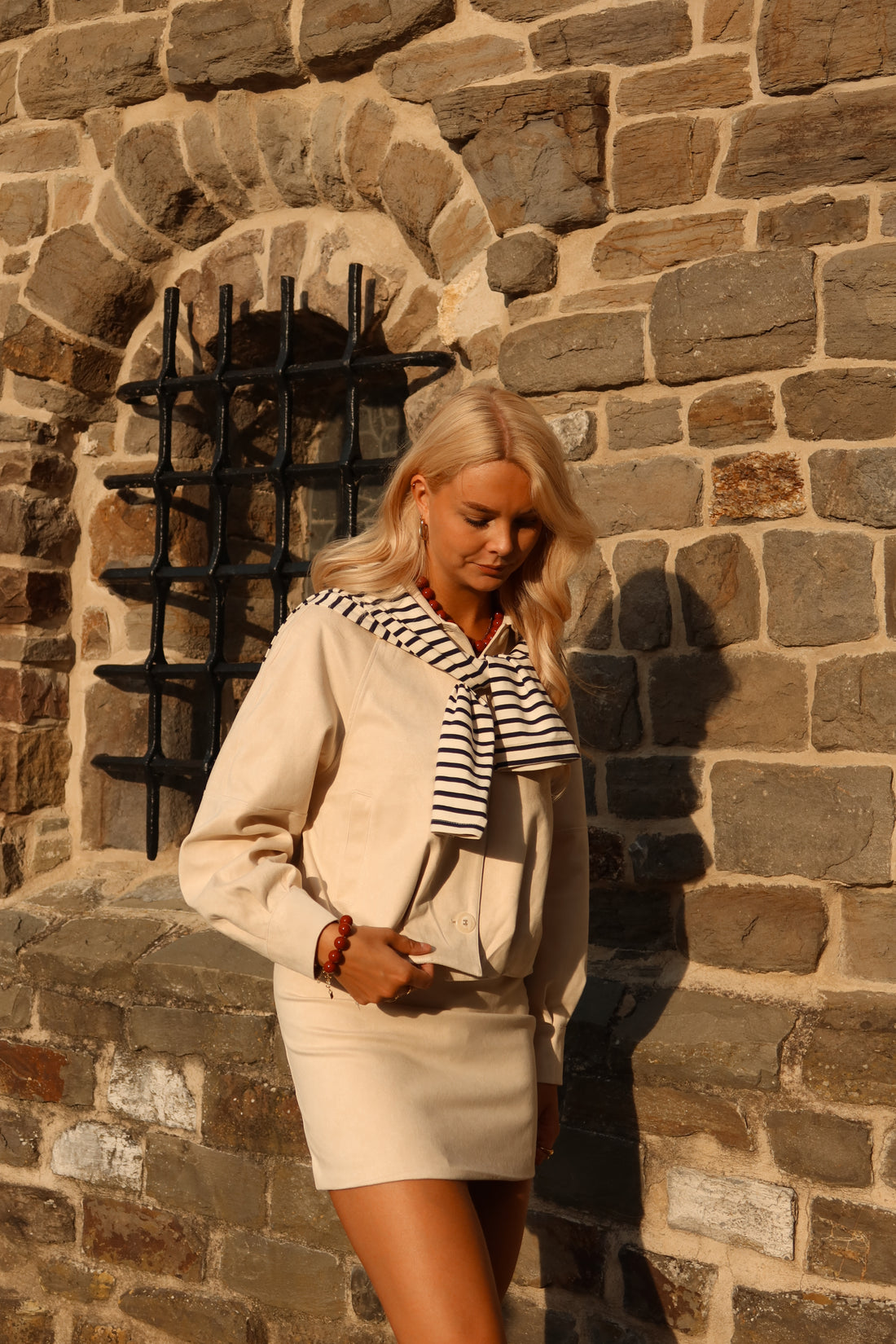 Jasje suede Olivia - Creme