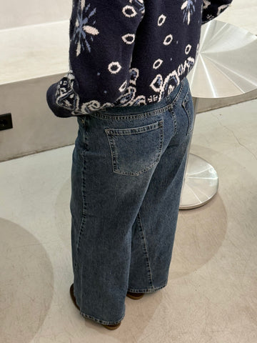 Wide leg Jeans Blake - Donkerblauw